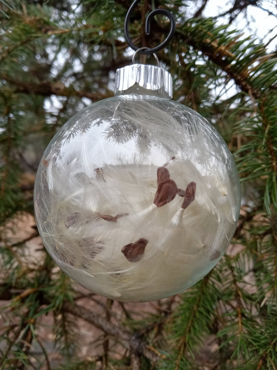 Milkweed Fairy Ball Ornament