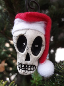 Santa Skull ornament