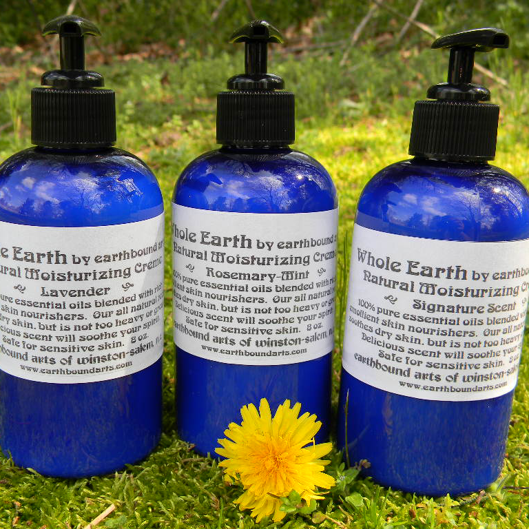 Photograph of bottles of Whole Earth natural moisturizing creme